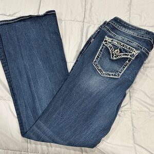 Vigoss Bling detail Women's Blue Boot Cut Jeans (J300)